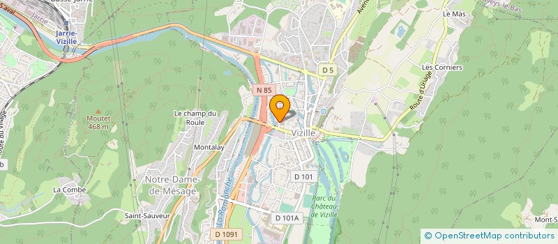 localisation de l'entreprise A+ AMIANTE à VIZILLE