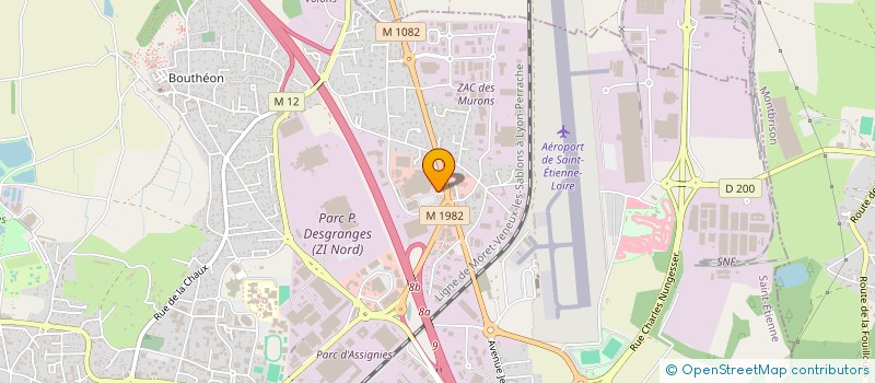 localisation de l'entreprise A B 1  ANDREZIEUX-BOUTHEON