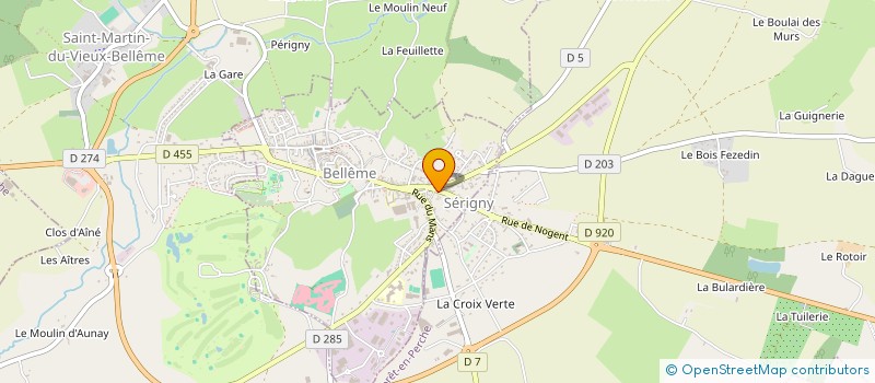 localisation de l'entreprise A+B à BELFORET-EN-PERCHE