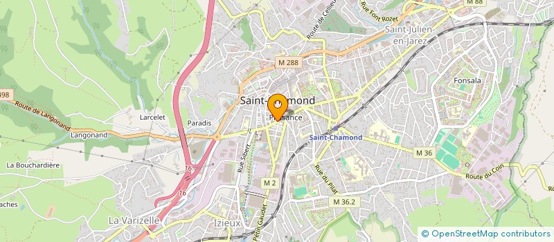 localisation de l'entreprise A.B  SAINT-CHAMOND