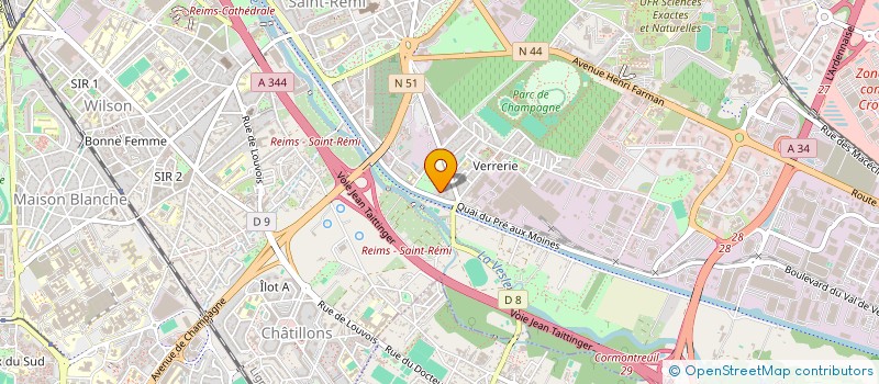 localisation de l'entreprise A & B  REIMS