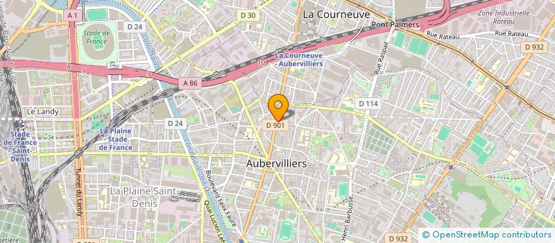 localisation de l'entreprise A.B.A.215 à AUBERVILLIERS