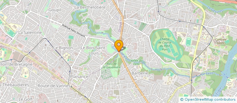 localisation de l'entreprise A.B.A à ORVAULT