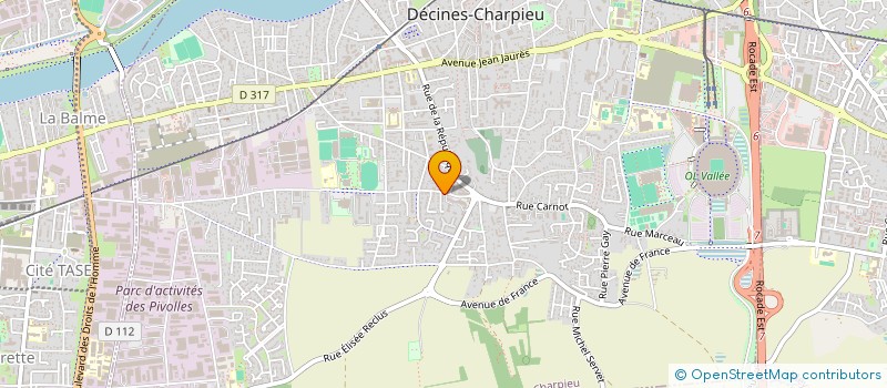 localisation de l'entreprise A.B.A FURNITURE à DECINES-CHARPIEU