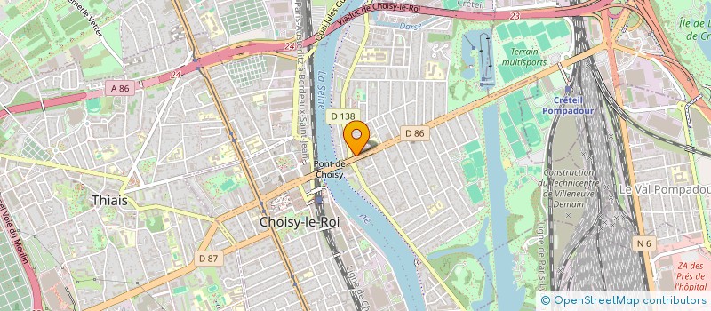 localisation de l'entreprise A.B.A. NFIS  CHOISY-LE-ROI