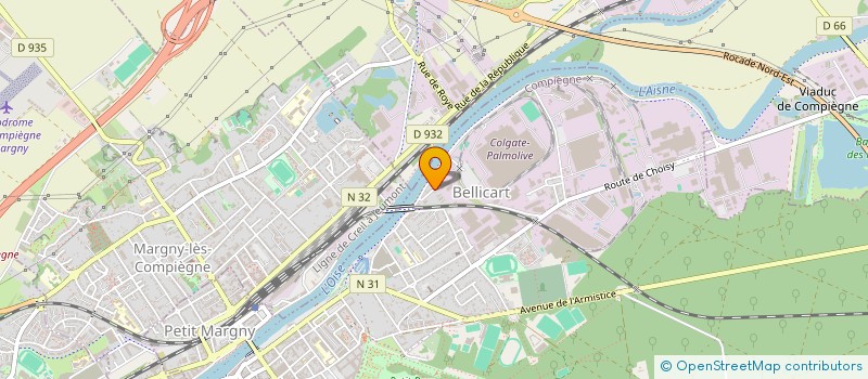 localisation de l'entreprise A.B. AUTO à COMPIEGNE