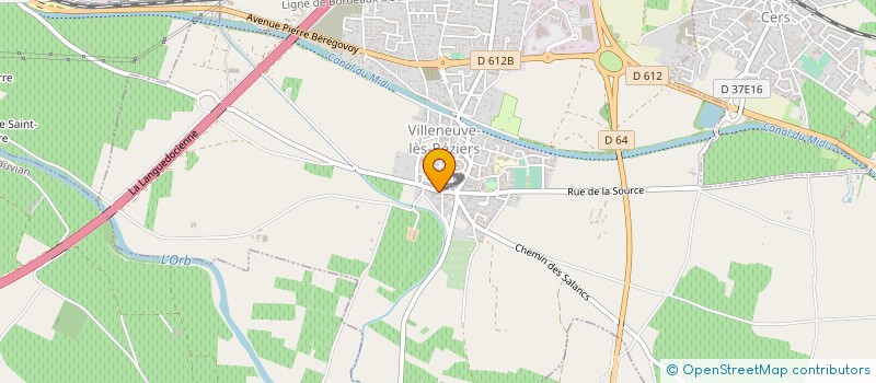 localisation de l'entreprise A.B.B.E AUSSENAC à VILLENEUVE-LES-BEZIERS