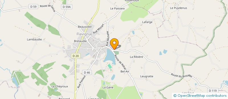 localisation de l'entreprise A.B.B.N  FLAVIGNAC