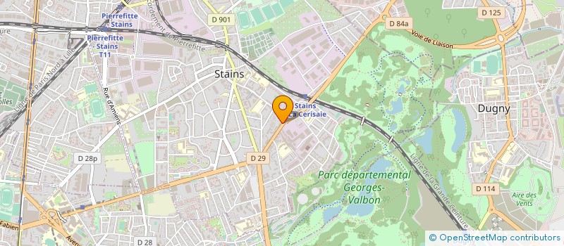 localisation de l'entreprise A.B.B. SARL à STAINS