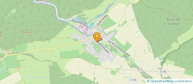 localisation de l'entreprise A.B BAT ALSACE  ZINSWILLER