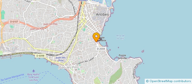 localisation de l'entreprise A.B.C. à ANTIBES