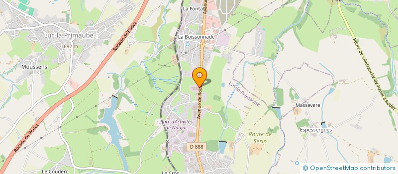 localisation de l'entreprise A.B.C.  LUC-LA-PRIMAUBE