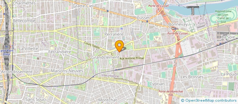 localisation de l'entreprise A.B.C.  VILLEURBANNE