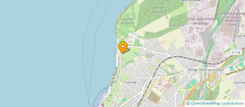 localisation de l'entreprise A B C  THONON-LES-BAINS