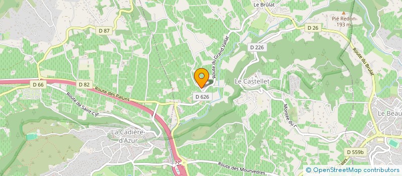 localisation de l'entreprise A B C  LE CASTELLET