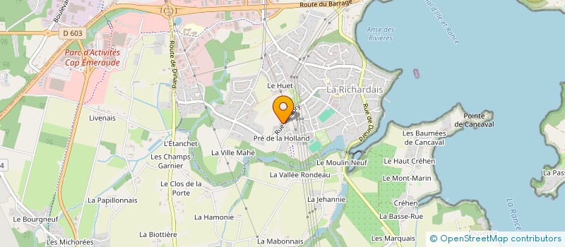 localisation de l'entreprise A.B.C ANIMATION  LA RICHARDAIS