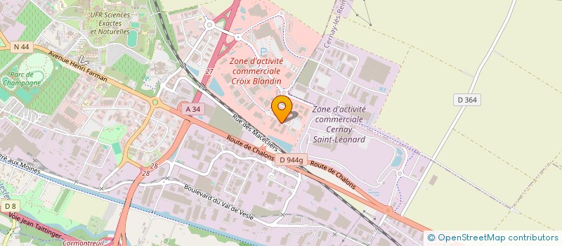 localisation de l'entreprise A.B.C. AUTOMATISMES à REIMS