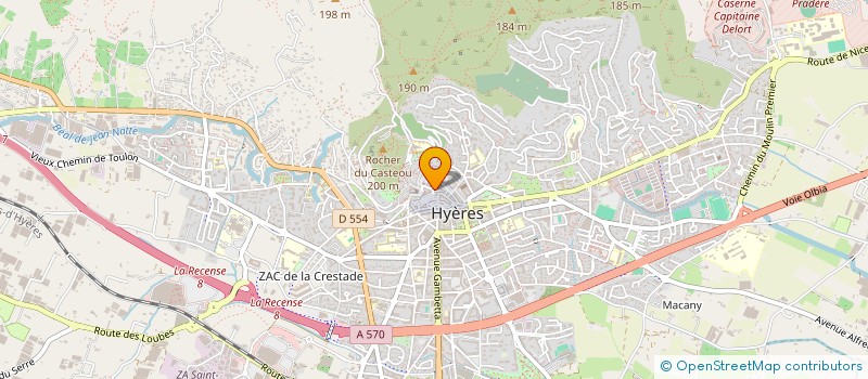 localisation de l'entreprise A.B.C.D à HYERES