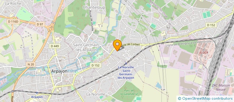 localisation de l'entreprise A.B.C.D.R. à SAINT-GERMAIN-LES-ARPAJON