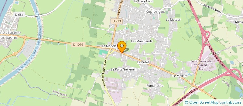 localisation de l'entreprise A.B.C. DEVELOPPEMENT à REPLONGES