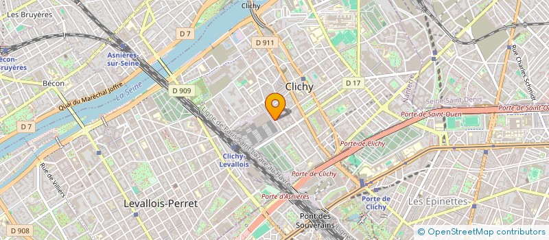 localisation de l'entreprise A B C F SECURITE à CLICHY