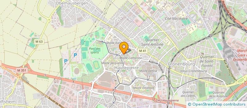 localisation de l'entreprise A.B.C. HAUTEPIERRE à STRASBOURG