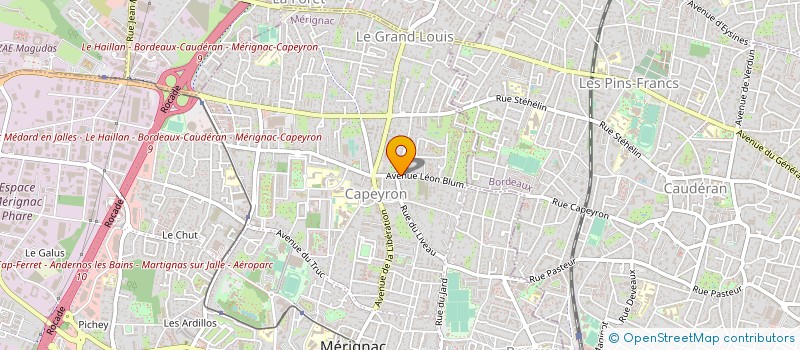 localisation de l'entreprise A.B.C.I.S. à MERIGNAC