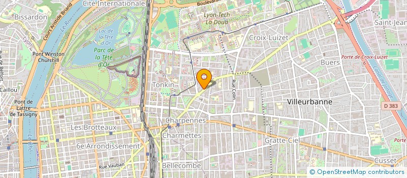 localisation de l'entreprise A.B.C. INGENIERIE  VILLEURBANNE