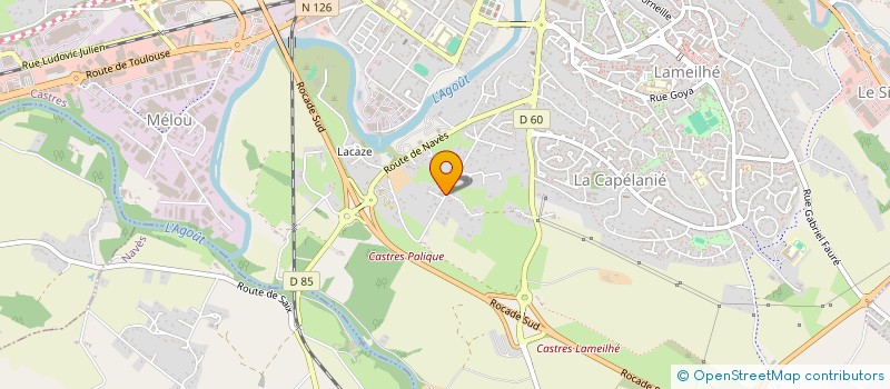 localisation de l'entreprise A.B.C.J.  CASTRES