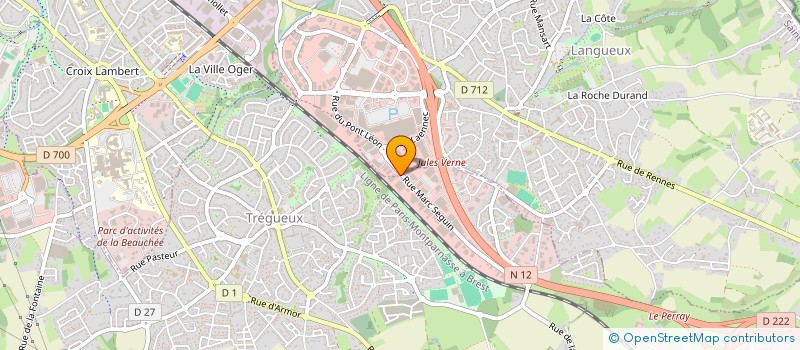 localisation de l'entreprise A B C L  TREGUEUX