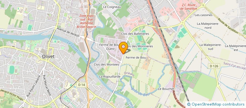 localisation de l'entreprise A.B CARS à ORLEANS