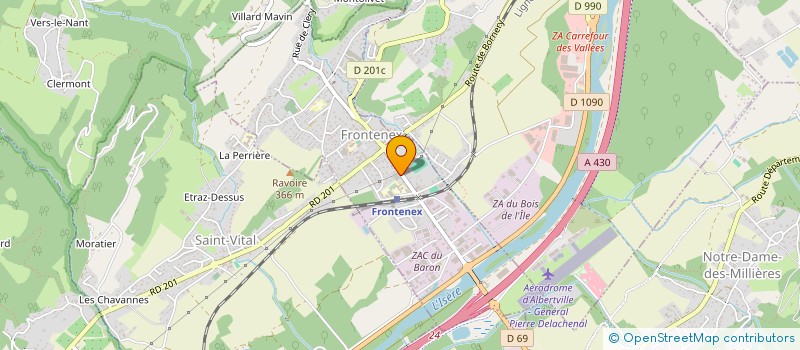 localisation de l'entreprise A.B CHARPENTE  FRONTENEX