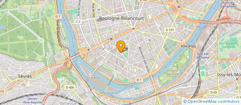 localisation de l'entreprise A B CONSTRUCTION à BOULOGNE-BILLANCOURT