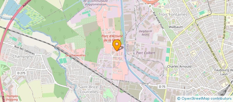 localisation de l'entreprise A.B CONSTRUCTION  SAINT-BRICE-COURCELLES