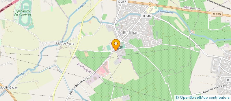 localisation de l'entreprise A+B CONSTRUCTION  RODILHAN