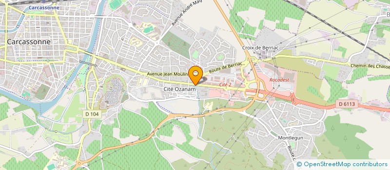 localisation de l'entreprise A.B.CONTROLE  CARCASSONNE