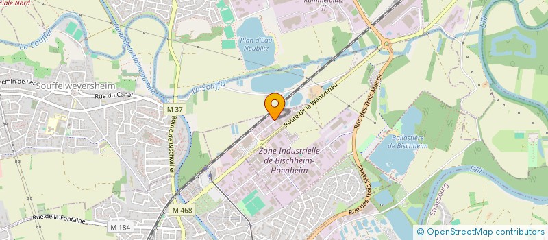 localisation de l'entreprise A.B. COPIEURS à HŒNHEIM