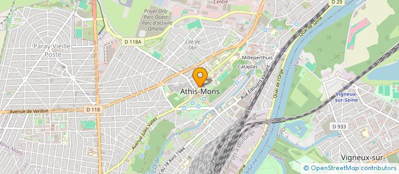 localisation de l'entreprise A.B.CORP à ATHIS-MONS