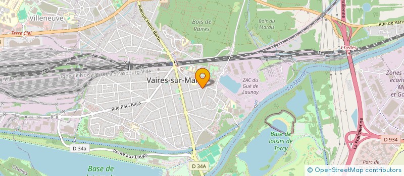 localisation de l'entreprise A.B. COUVERTURE à VAIRES-SUR-MARNE