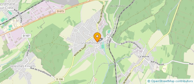 localisation de l'entreprise A.B. CUISINES à CHEMAUDIN ET VAUX