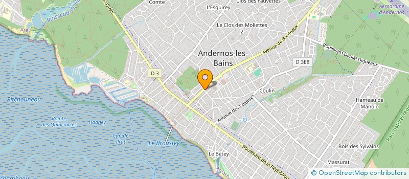localisation de l'entreprise A B CYCLES à ANDERNOS-LES-BAINS