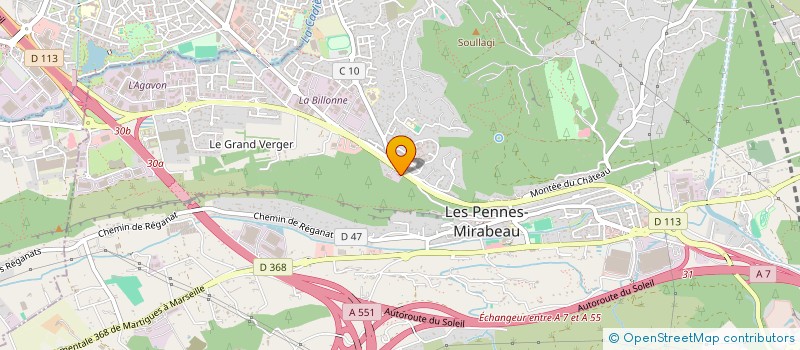 localisation de l'entreprise A.B.D. AUTOMATISMES ELECTRICITE à LES PENNES-MIRABEAU