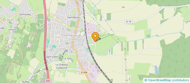 localisation de l'entreprise A.B.D.M. TOITURES  SENNECEY-LE-GRAND