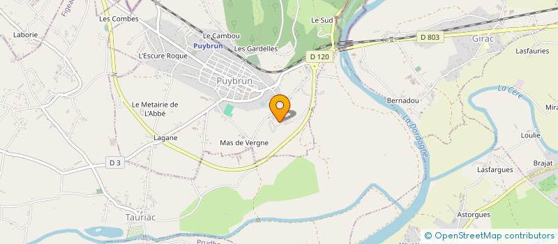 localisation de l'entreprise A.B.E  PUYBRUN