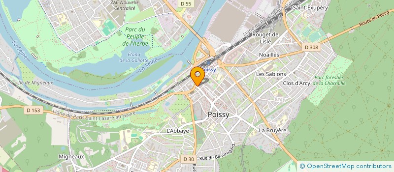 localisation de l'entreprise A.B.E. à POISSY