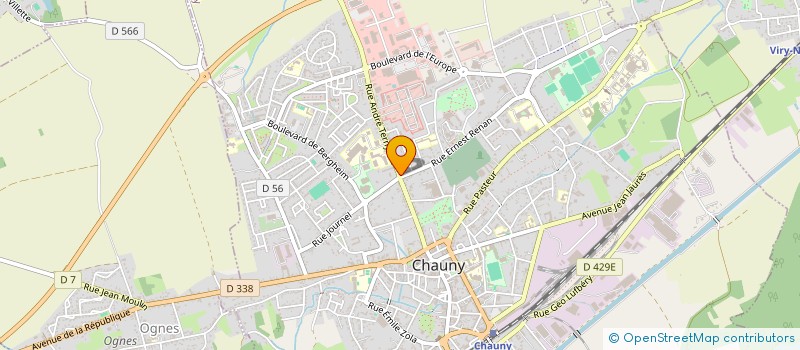 localisation de l'entreprise A B ENTREPRISE à CHAUNY