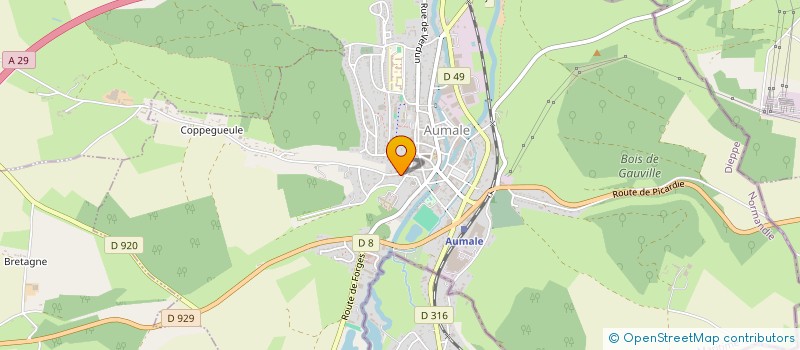 localisation de l'entreprise A.B.F.  AUMALE