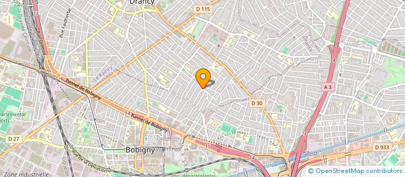 localisation de l'entreprise A.B.F. à DRANCY