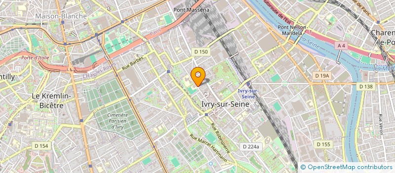 localisation de l'entreprise A.B.G à IVRY-SUR-SEINE