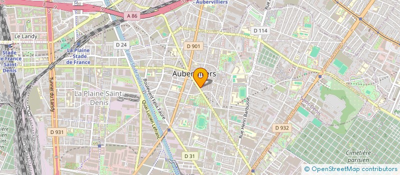 localisation de l'entreprise A B G R CARROSSERIE à AUBERVILLIERS